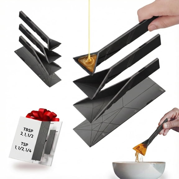 Original Flat-Design "3-in-1" Foldable Measuring Spoons (Boxed) | 2 spoons (one large, one small) that fold into 6 different measurements | Magnetic design | Highly durable—tested for over 100,000 fo