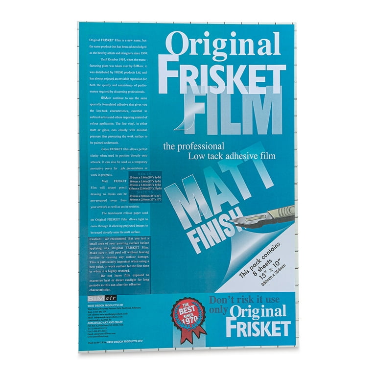 Original Frisket Film Pack - 8 Sheets, 15 x 10, Matte