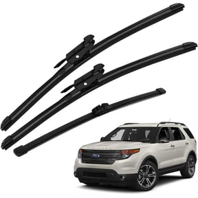 Original Front and Rear Windshield Wiper Blade Replacement Pinch Tab 26"+22"+11" for 2011-2017 Ford Explorer All Weather (Set of 3)
