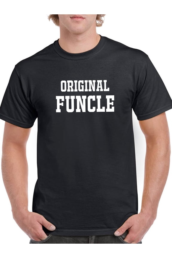 Original Funcle Graphic Men Black T-Shirt, Male x-Large