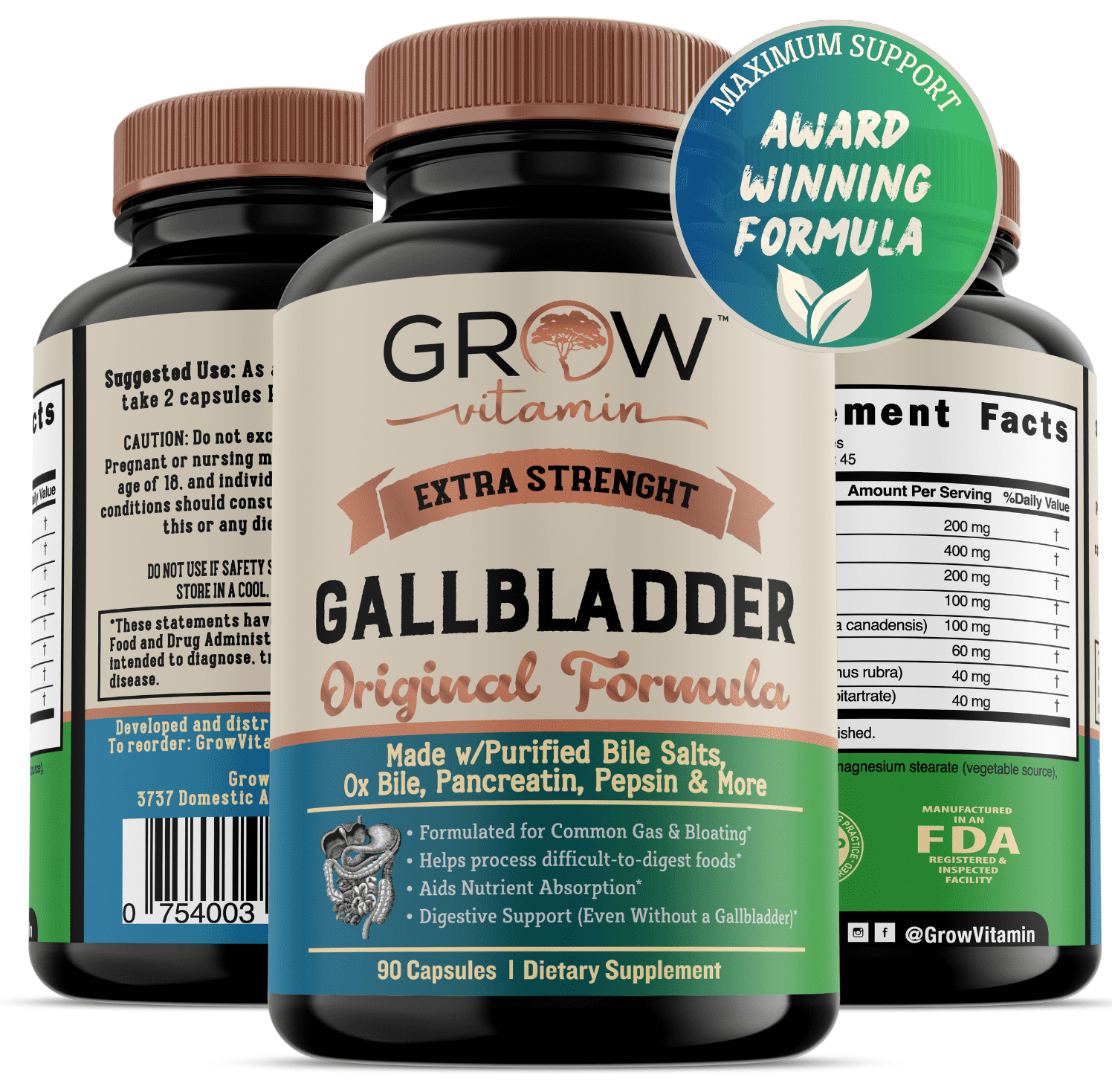 Original Gallbladder Formula, Enzymes to Reduce Bloating, Indigestion