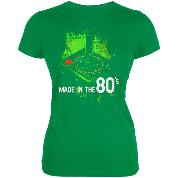 Original Gamer Made in the 80's Juniors Soft T Shirt Irish Green MD