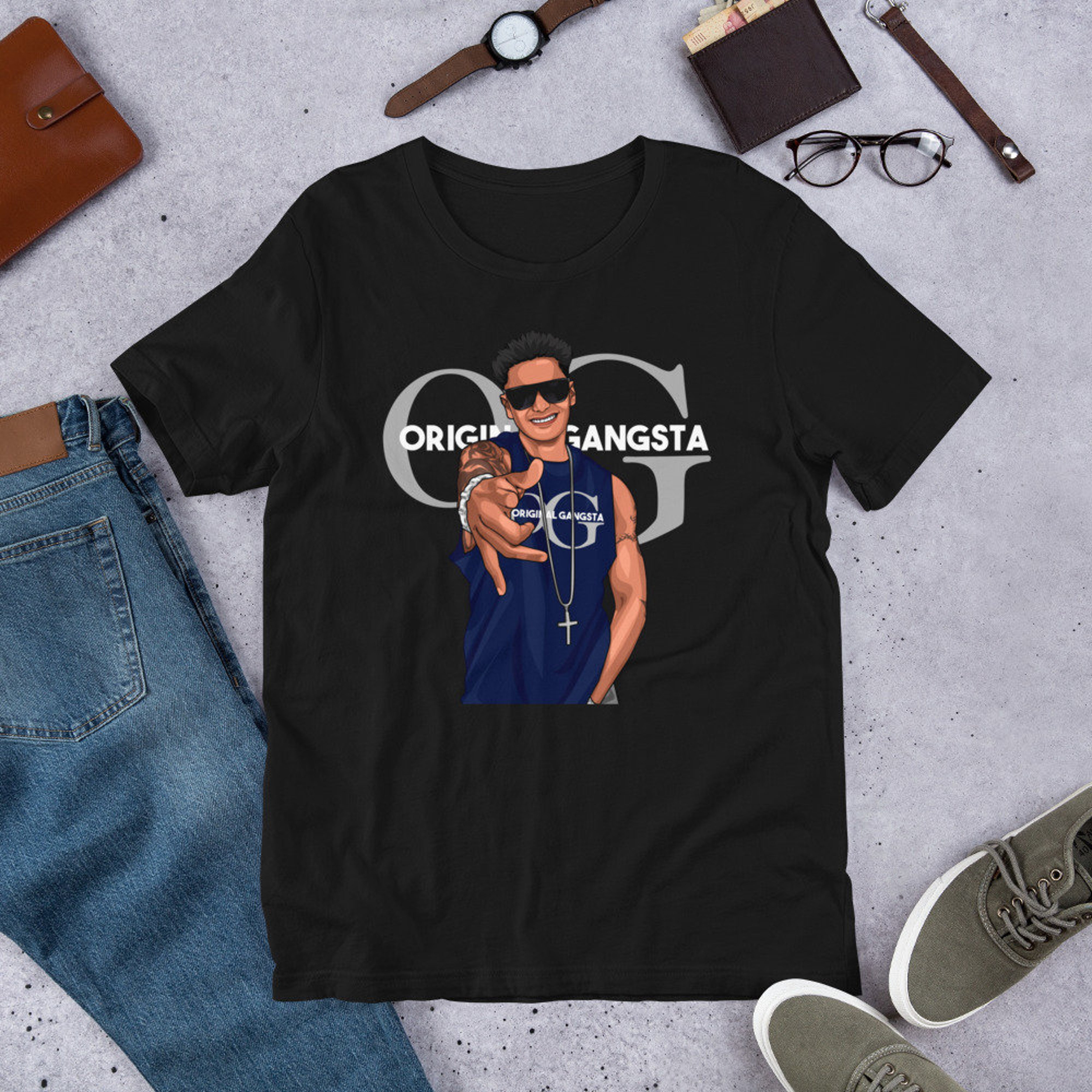 Original Gangsta Jersey Shore DJ Pauly D T Shirt New Design