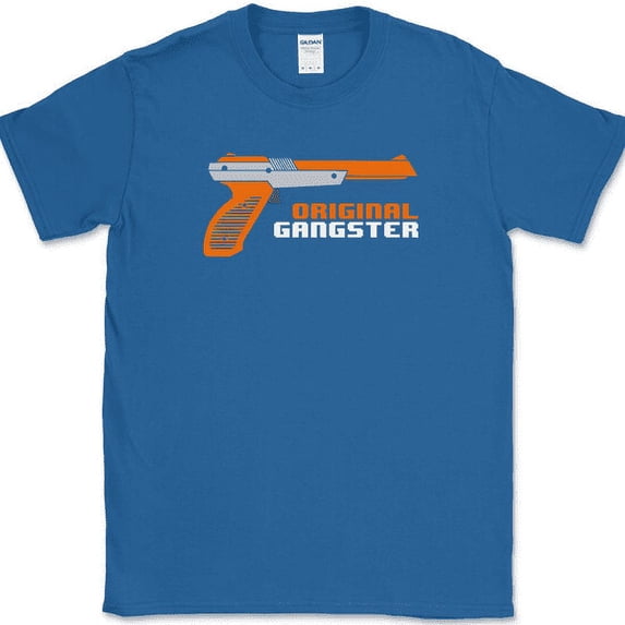 Original Gangster T-Shirt Funny Video Gamer Gaming Gift Graphic Tee - Royal Blue, M
