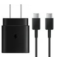 thumbnail image 1 of Original Genuine Samsung 25W USB-C PD Super Fast Charging Wall Charger + USB-C Type C Cable, 3FT Kit Set Compatible with Samsung Galaxy A21 A70 A60 A50 S22 S21 S20 S23 Ultra Note20 Note10, Black, 1 of 3