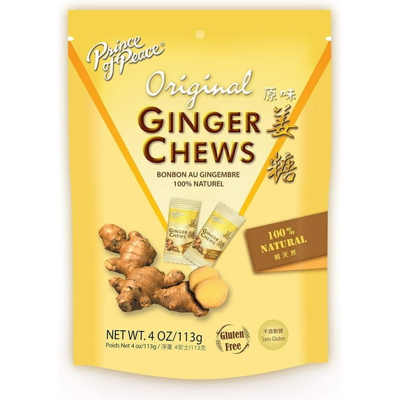 Original Ginger Chews, 4 oz. – Candied Ginger – Candy Pack – Ginger Chews Candy – Natural Candy – 5 Pack