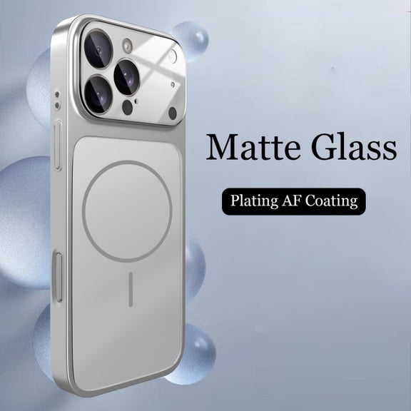 Original Glass Nano Matte Case For iPhone 17 16 15 14 13 Pro Max 17Air Magnetic For Magsafe Wireless Charging Armor Funda