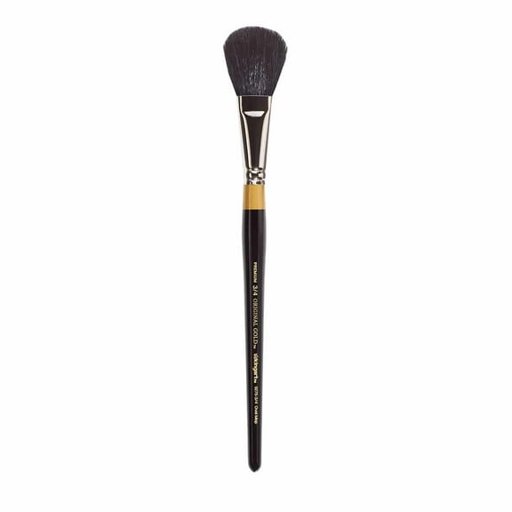 Original Gold&reg; 9275 Oval Mop Super Soft Dyed Black Natural Goat Hair Series Premium Multimedia Artist Brushes