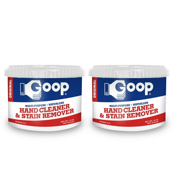 Original Goop Multi-Purpose Waterless Hand Cleaner and Stain Remover - 14 oz Can (Pack of 2)