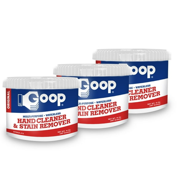 Original Goop Multi-Purpose Waterless Hand Cleaner and Stain Remover - 14 oz Can (Pack of 3)