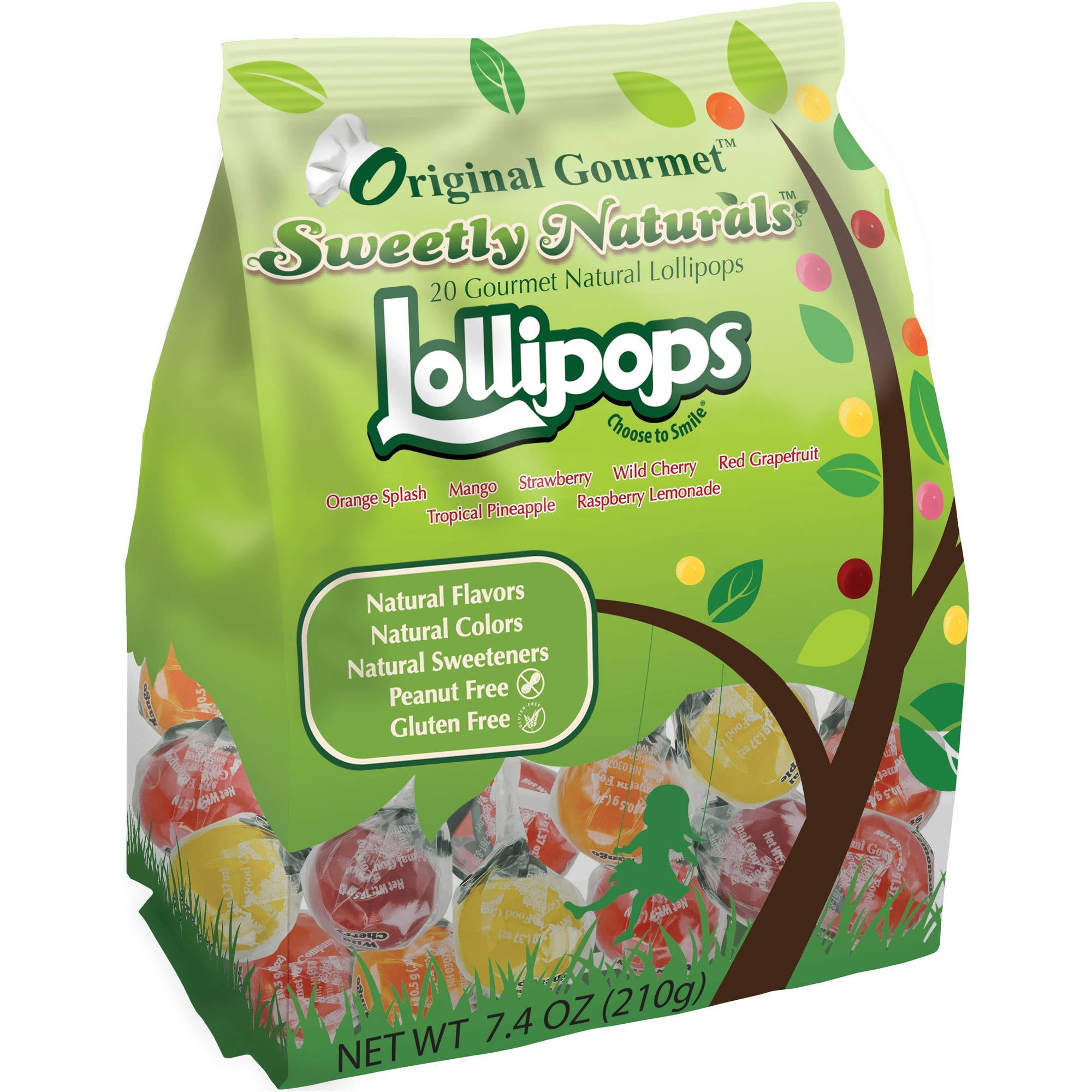 Original Gourmet Sweetly Naturals Lollipops, 20 count, 7.4 oz