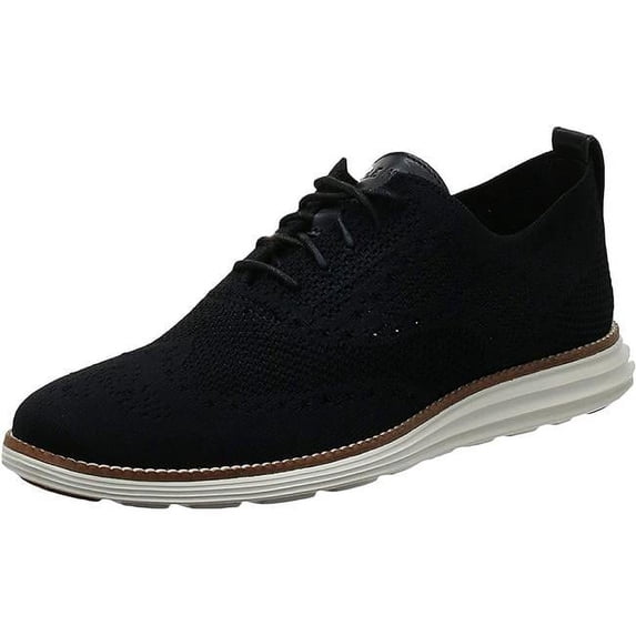 Original Grand Knit Wing TIP II Sneaker for Mens, Black & Ivory - Size 9.5