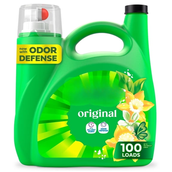 Original HE Concentrated Liquid Laundry Detergent 100 Loads - 132 fl oz: Spill-Resistant Lid, Paraben-Free, Bleach-Free, Odor Control