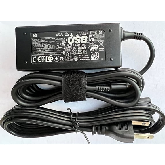 Genuine 15V 3A 45W USB Type C for HP CHROMEBOOK 14B-CA0036NR, 11A G6 EE, L42206-003 L43407-001 L64297-004 TPN-AA07 L42206-004 935444-002 844205-850 TPN-LA19 L43407-001 L42206-001 Power Supply