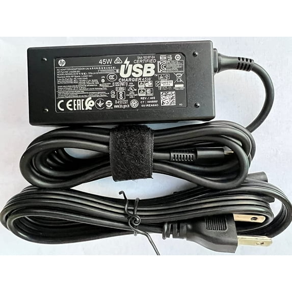 Original 15V 3A 45W USB Type C for HP CHROMEBOOK 14B-CA0036NR, 11A G6 EE, L42206-003 L43407-001 L64297-004 TPN-AA07 L42206-004 935444-002 844205-850 TPN-LA19 L43407-001 L42206-001 Power Supply