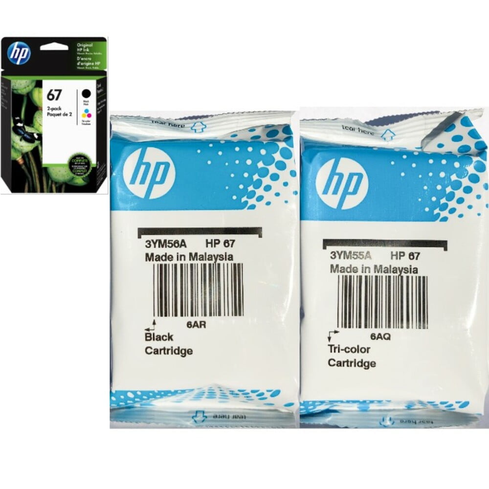 New Genuine HP 67 Black Ink Cartridge in Retail Box EXP 12/22