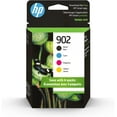 thumbnail image 1 of Original HP 902 Black, Cyan, Magenta, Yellow Ink Cartridges (4 Count -pack) | Works with HP OfficeJet 6950, 6960 Series, HP OfficeJet Pro 6960, 6970 Series | Eligible for Instant Ink | X4E05AN, 1 of 10