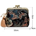 thumbnail image 1 of Original Hand-made Silk Tapestry Satin Top Grade Exquisite Buckle Coin Purse, 1 of 6