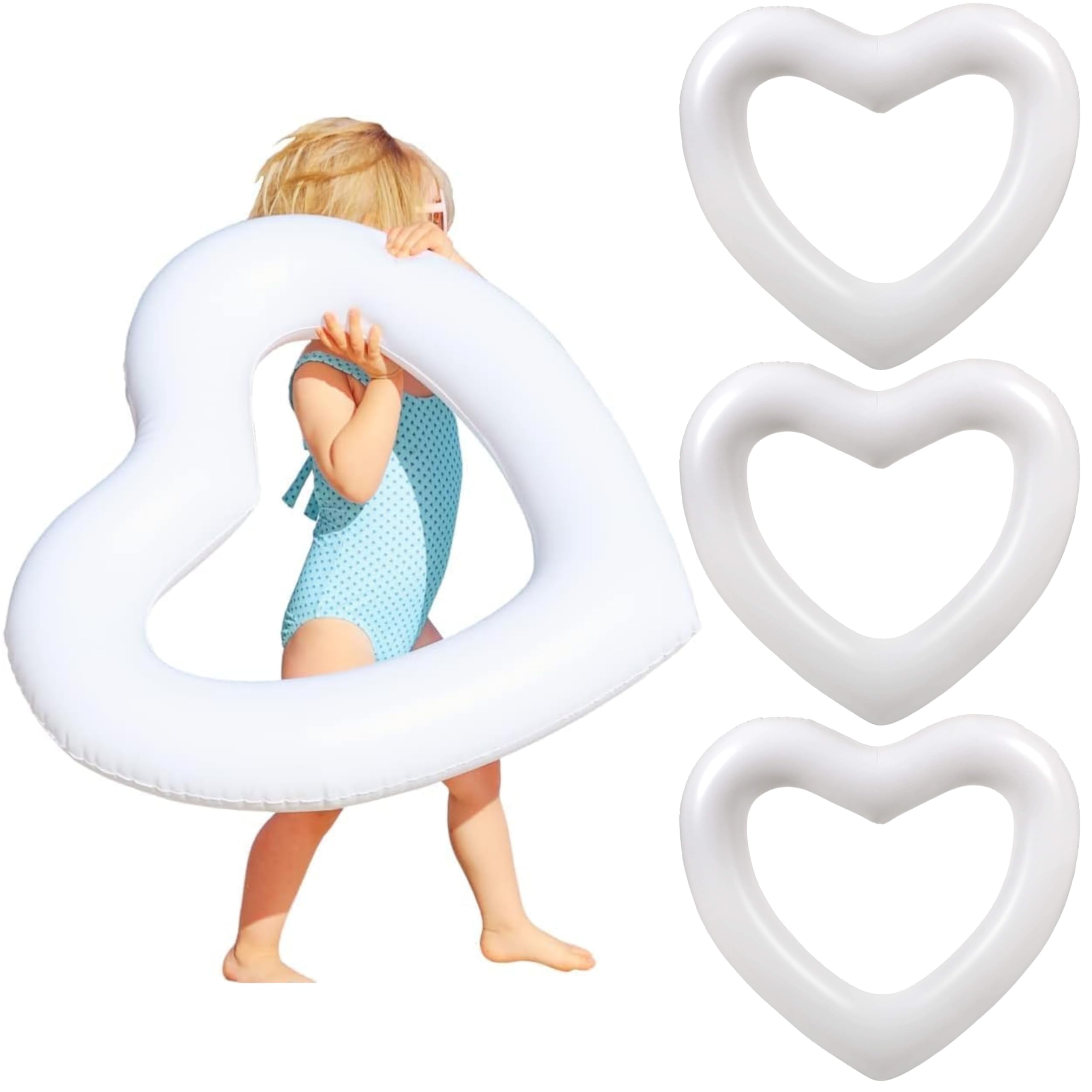 The Original Mini Heart Shaped Pool Float by LOTELI - White Mommy and ...