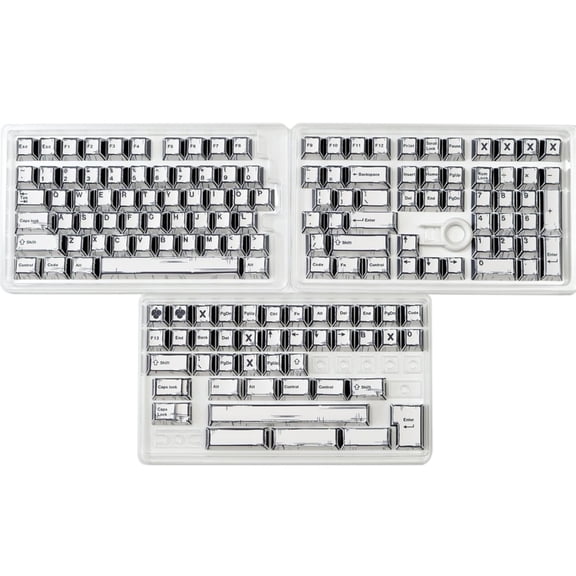 PBT Keycaps In Original Height With Fade Resistant Graffiti Patterns For Creative Office And Gaming Keyboard Setting