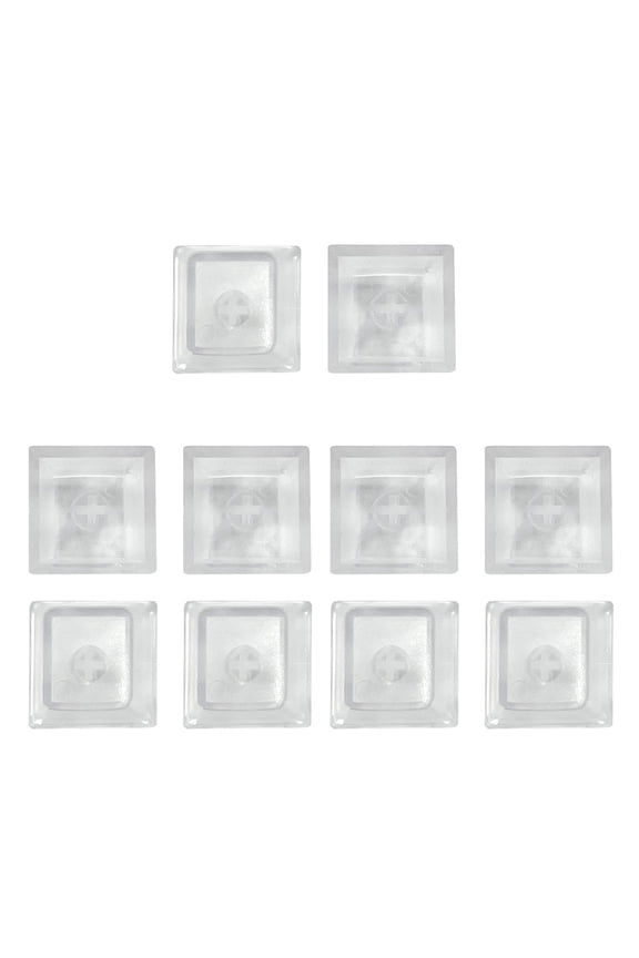 Original Height Crystal Keycaps, PC Backlit Keycaps with Transparents Layer for Mechanical Keyboards, Full 10 Set