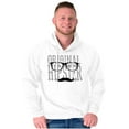 thumbnail image 1 of Original Hipster Mustache Blerd Hoodie Hooded Sweatshirt Men Brisco Brands L, 1 of 6