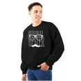 thumbnail image 1 of Original Hipster Mustache Blerd Men's Crewneck Sweatshirt Brisco Brands S, 1 of 4
