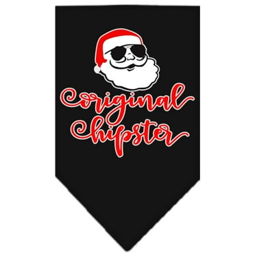 Christmas Pet and Dog Bandana Screen Printed, "Original Hipster"