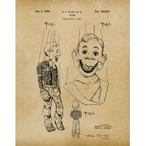 Original Howdy Doody Puppet Artwork Submitted In 1950 - Toys and Games - Patent Art Print