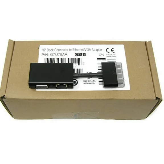 Original Hp Dock Connector Ethernet & Vga Adapter G7U78Ut 762738-002 797848-001