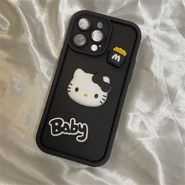 Original Kawaii Sanrio Hello Kitty Case For iPhone 15 14 13 12 11 Pro