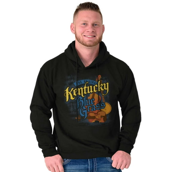 Original Kentucky Blue Grass Music KY Unisex Plus Fleece Graphic Hoodie Brisco Brands 2X