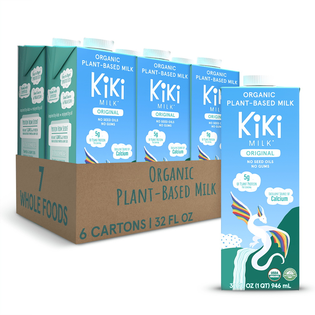 Original Kiki Milk - Organic Plant-Based Milk - Shelf Stable - (32 oz pack of 6)