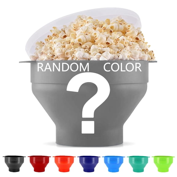 The Original Korcci Silicone Popcorn Maker - Microwave Popcorn Popper - Collapsible Bowl, Heat-Resistant, Easy to Clean, Ideal for Family Movie Nights - Random Colors 1Pcs)