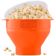 The Original Korcci Silicone Popcorn Maker - Microwave Popcorn Popper - Collapsible Bowl, Heat-Resistant, Easy to Clean, Ideal for Family Movie Nights - Red