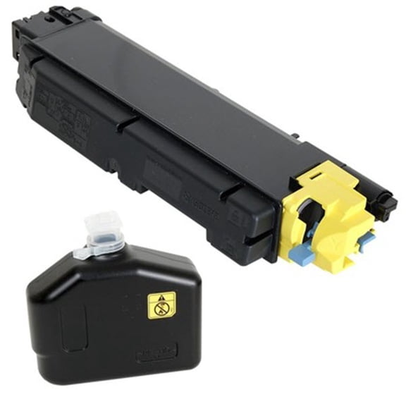 Kyocera Yellow Toner Cartridge + Waste Container, 5000 Yield (TK-5142Y)