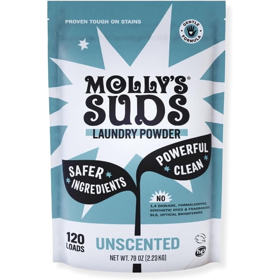 Original Laundry Deternt Powder | for Sensitive Skin Simple, Effective Ingredients, Stain Fighting 120 Loads (Unscented)