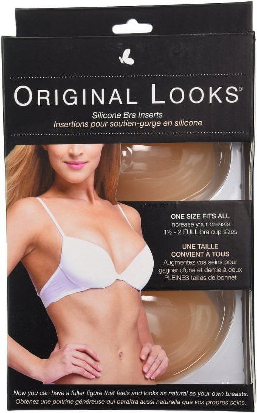 Original Looks Silicone Bra Inserts and Enhancers, One Size Fits