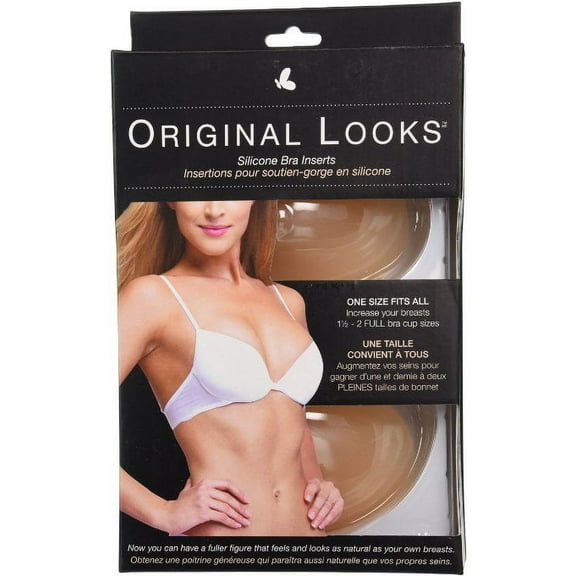 Original Looks Silicone Bra Inserts and Enhancers, One Size Fits All