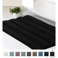 thumbnail image 1 of PrimeBeau Microfiber Non-Skid Absorbent Bathroom Rug, Extra Soft Velvety Bath Rug, Machine Washable, 20" x 32", Black, 1 of 7