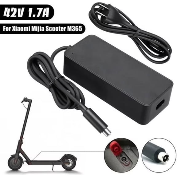 Original M365 Electric Scooter Charger, 42V 2A Power Adapter with US Plug, Over-Current & Over-Voltage Protection, LED Indicator Power Supply