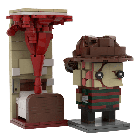 Original MOC Horror Character Brickheadz Style Building Block Kit, 359 Pieces Collectible Figure Model Set