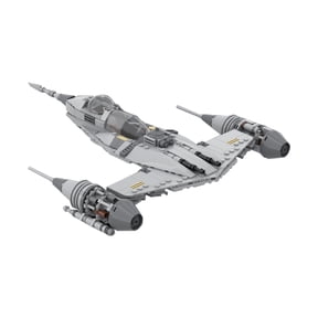 Original MOC Sci-Fi Interstellar Fighter Building Block Kit, 360 Pieces Collectible Space Aircraft Model Set