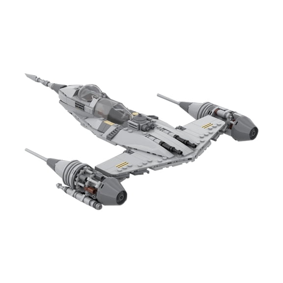 Original MOC Sci-Fi Interstellar Fighter Building Block Kit, 360 Pieces Collectible Space Aircraft Model Set