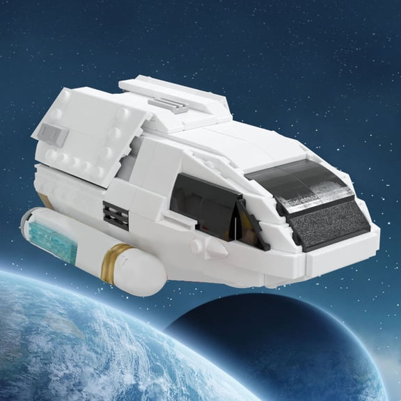 Original MOC Sci-Fi Space Shuttlecraft Building Block Kit, 333 Pieces Collectible Transport Starship Model Set