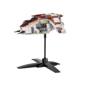 Original MOC Sci-Fi Troop Transport Gunship Building Block Kit, 304 Pieces Collectible Military Spacecraft Model Set