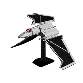 Original MOC Sci-Fi Troop Transport Shuttle Building Block Kit, 534 Pieces Collectible Military Spacecraft Model Set