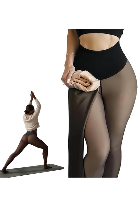 The Original Magic Fleece Lined Leggings with New Compression Band & One-Seam Design, Thermal Winter Leggings for Women, High-Waisted Tummy Control Yoga Pants