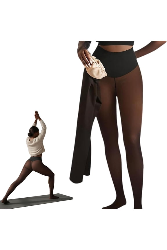 The Original Magic Fleece Lined Leggings with New Compression Band & One-Seam Design, Thermal Winter Leggings for Women, High-Waisted Tummy Control Yoga Pants