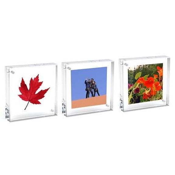 Original Magnet Frame, 2x2", Clear 3-Pack